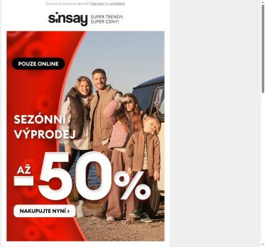 🔴 Sezónní Výprodej až -50% 🔴