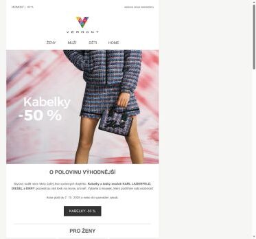 Kabelky a doplňky -50 %!👜