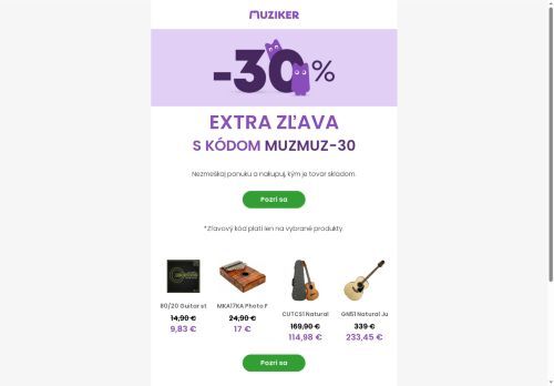 Ušetri až 30% na vybraných produktoch