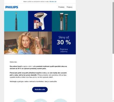 ⏳ Poslední šance: Philips Dny zdraví se slevami až 30 % končí