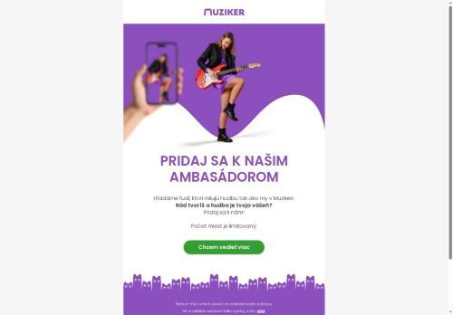 Staň sa Muziker Ambasádorom