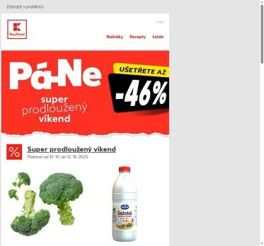 Mléko v akci - nabídka na víkend je tu!