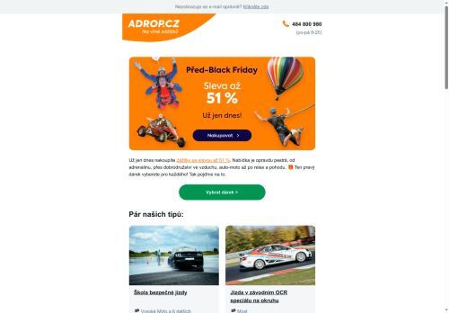 💣 Poslední šance nakoupit zážitky se slevou až 51 %!