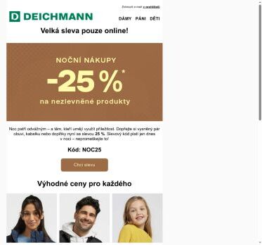 -25 % na noční nákupy 🌙