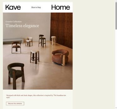 New armchairs, chairs and stools