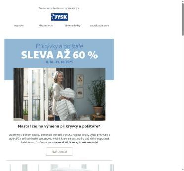 Ušetřete až 60 % na přikrývkách a polštářích