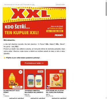 💥 Kdo šetří... ten kupuje XXL!