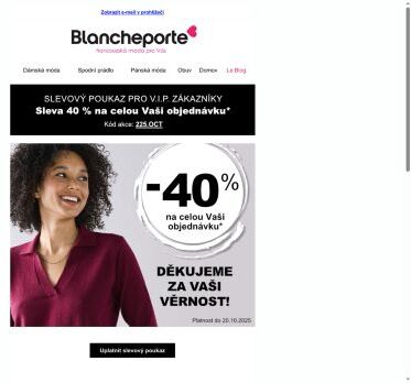 Extra sleva 40 % ► Pátek patří módě!