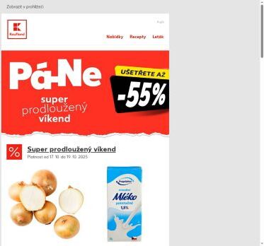 Mléko v akci - nabídka na víkend je tu!