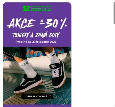 Startuje akce -30 % na tenisky a zimní boty!
