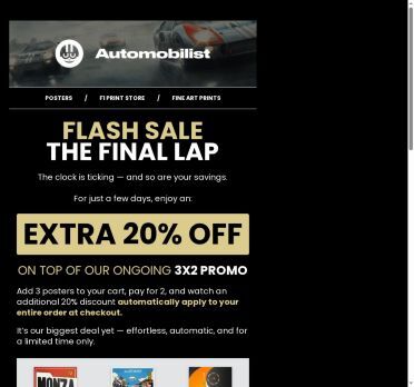 Extra 20% on Top of Our 3-for-2 Offer! Last Days to Save Big