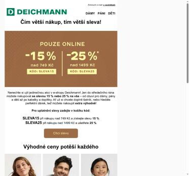 Právě teď! -15 % nebo -25 % na VŠECHNO! 🤑