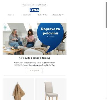 ⏰ Doprava za polovinu - pouze dnes!