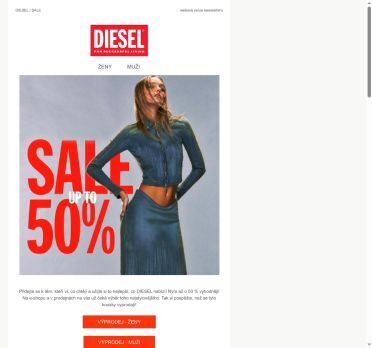 DIESEL nyní až -50 %!
