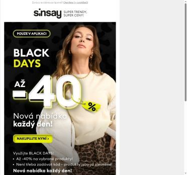 🖤 BLACK DAYS až -40% 🖤