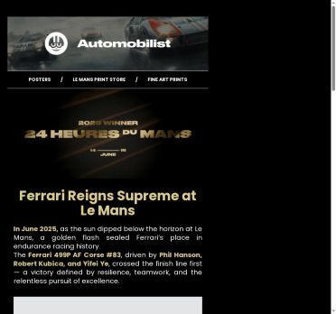 Glory in Gold — Ferrari Wins Le Mans 2025