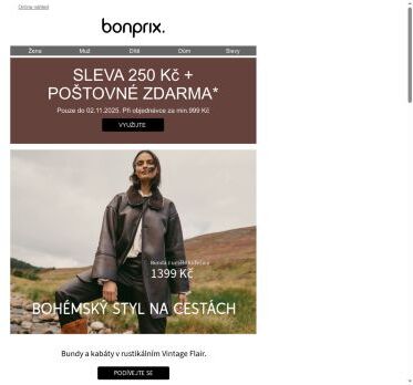 Bundy a kabáty v bohémském stylu