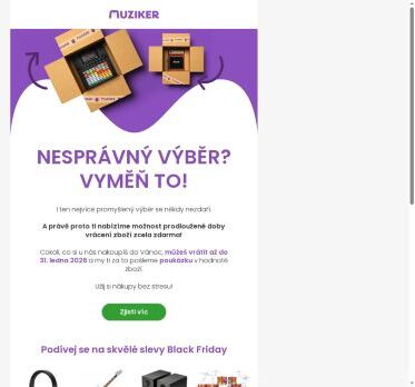 Nesprávný výběr? Vyměň to!