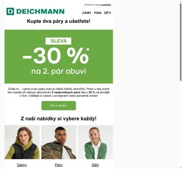 -30 % na druhý pár 💸