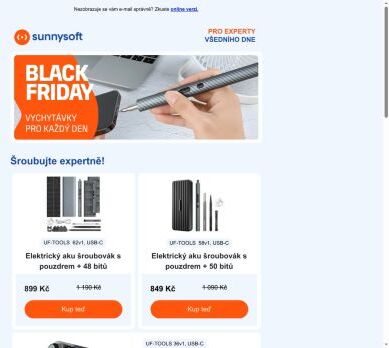 Black Friday: AKU šroubováky a termokamery