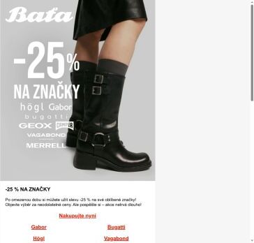 -25 % sleva💎Gabor, Bugatti, Högl a další!