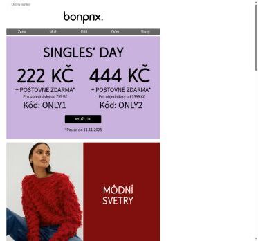 Pre-Singles’ Day Deal: 222 Kč + poštovné zdarma 💝