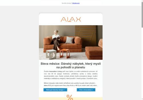 Listopad s Innovation Living: exkluzivní 15% sleva pouze pro členy ALAX Klubu