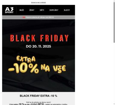 Black Friday je tady → EXTRA -10 % na vše!