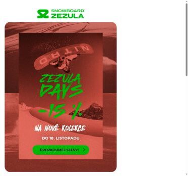 Začínají ZEZULA DAYS: -15 % na novinky!