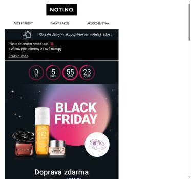 Doprava ZDARMA na Black Friday dnes končí!