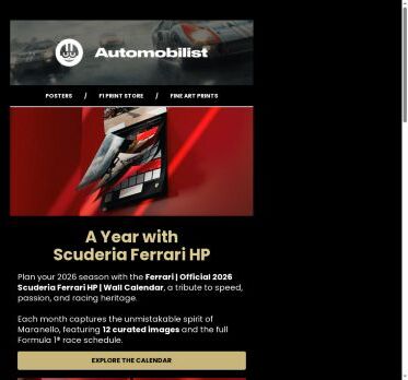 The Official 2026 Ferrari Wall Calendar Has Arrived