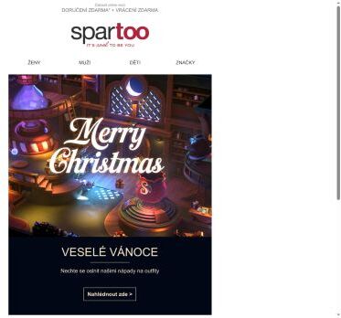 🎁 Připravte se na svátky! Na Spartoo na vás čeká perfektní dárek s dopravou zdarma.