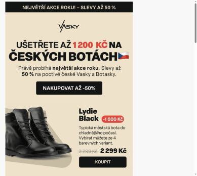 🇨🇿 Sleva až 1 200 Kč na české boty