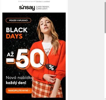 🖤 ​​​​Nyní [ až -50% ] na BLACK DAYS 🖤
