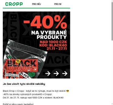 🖤 ​​-40% na stovky produktů 🖤