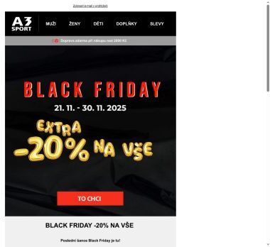 Poslední vlna Black Friday je tady → EXTRA -20 % na vše!