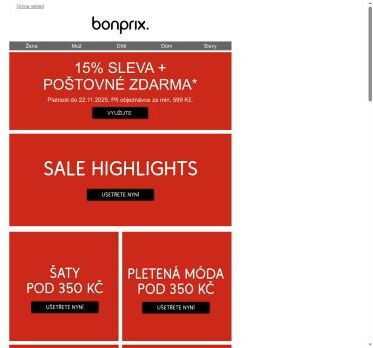 Poslední šance: -15 % a poštovné zdarma