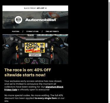 🏁 40% off sitewide is open