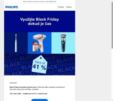 Nepropásněte Black Friday slevy ve výši až 41 %