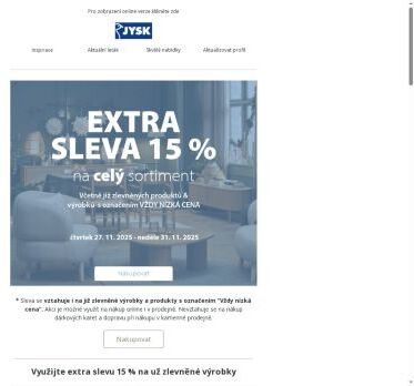 💥 Extra sleva 15 % na celý nákup - pouze do neděle