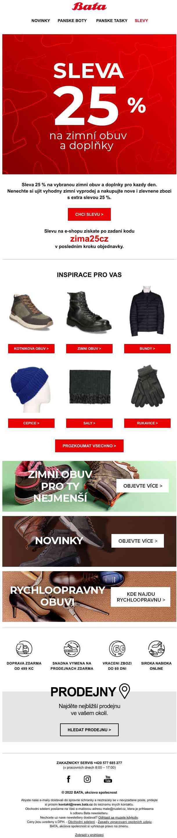 25% sleva s kódem zima25cz na vybrané zimní zboží >