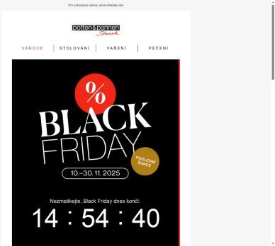 Black Friday dnes končí!