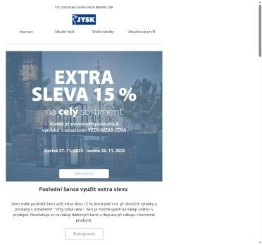 ⏰ Poslední šance využít extra slevu 15 %