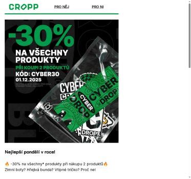 🛒🛍️ Cyber Monday znamená... -30% na vše! 📦🤑