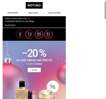 Už jen dnes: −20 % na celý nákup