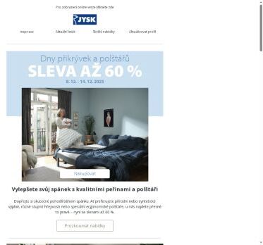 🌙  Sleva až 60 % na přikrývky a polštáře
