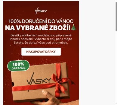 100% garance doručení do Vánoc