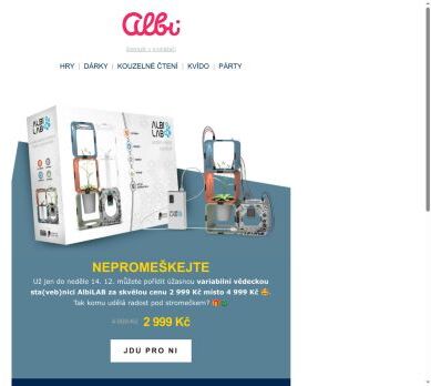 ❗️ Poslední šance nakoupit AlbiLAB o 40 % levněji