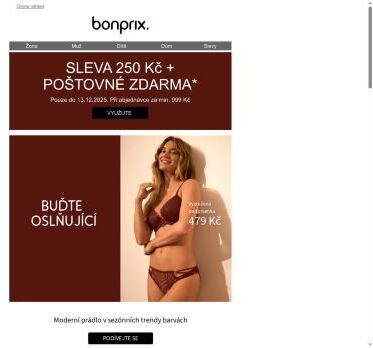 Úžasná sleva 250 Kč a doručení zdarma navíc