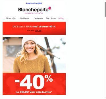 Vážený zákazníku, 40 % z ceny dolů...